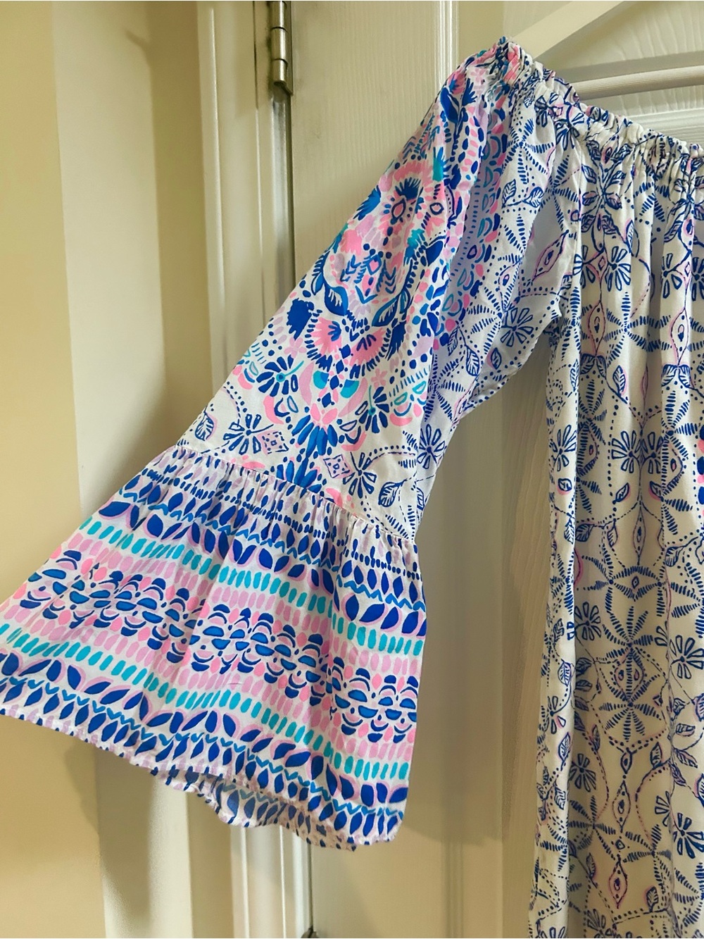 Lilly Pulitzer Abigale midi printed side shoulder dress with belt Size S - Picture 7 of 10
